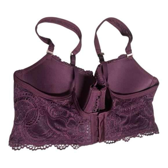 Aerie 34C Bra Lace Sexy Real Power Balconette Feminine 34 C Light Lined Romantic - Picture 9 of 16